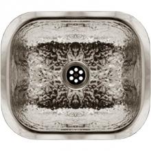 Whitehaus WH690ABB - Rectangular Undermount Entertainment/Prep Sink with a Hammered Texture Surface
