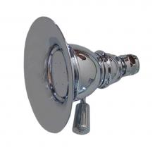 Whitehaus WHOSA30-4.3-C - Showerhaus Small Round Rainfall Showerhead with Spray Holes - Solid Brass Construction with Adjust