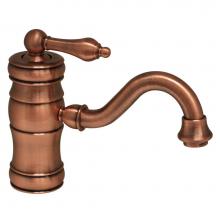 Whitehaus WHSL3-9722-ACO - Vintage III Single Hole/Single Lever Lavatory Faucet with Traditional Spout and Pop-up Waste
