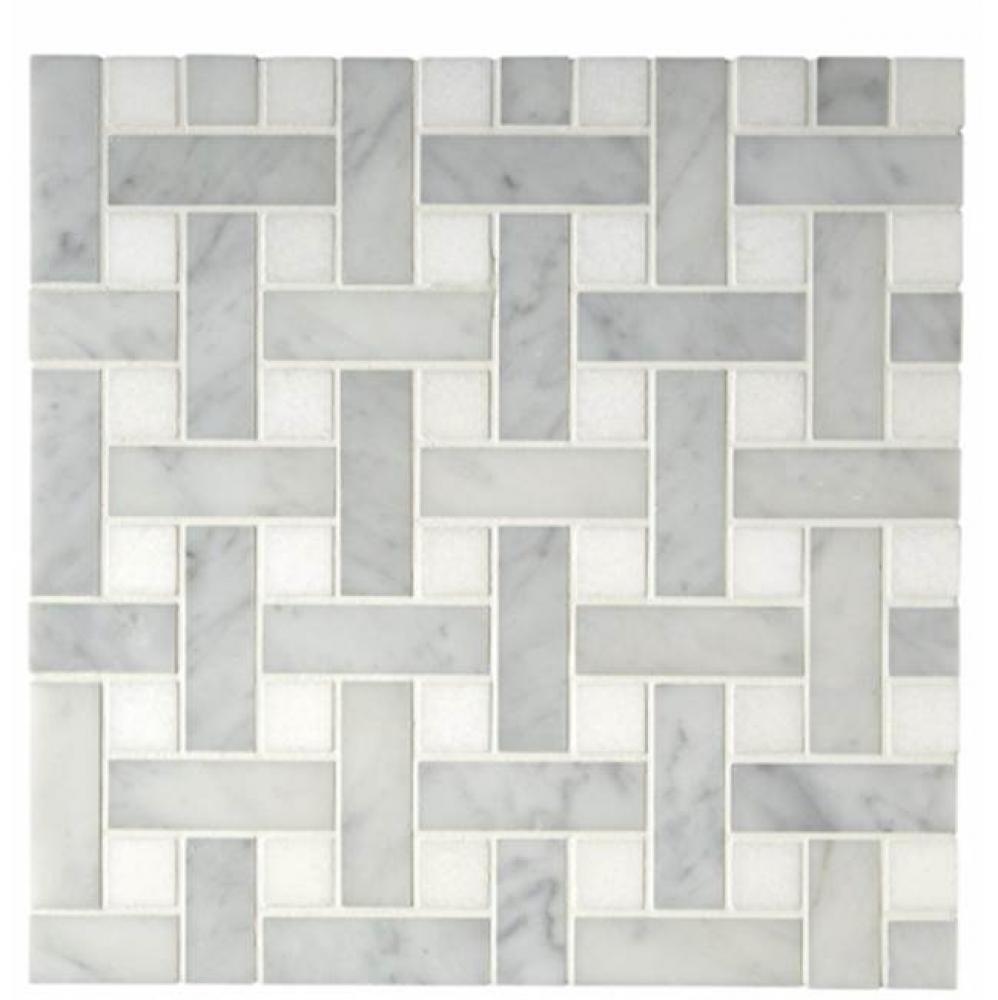 Aqualinea 7/8'' x 2 7/8'' Basketweave Mosaic in Stone Group
