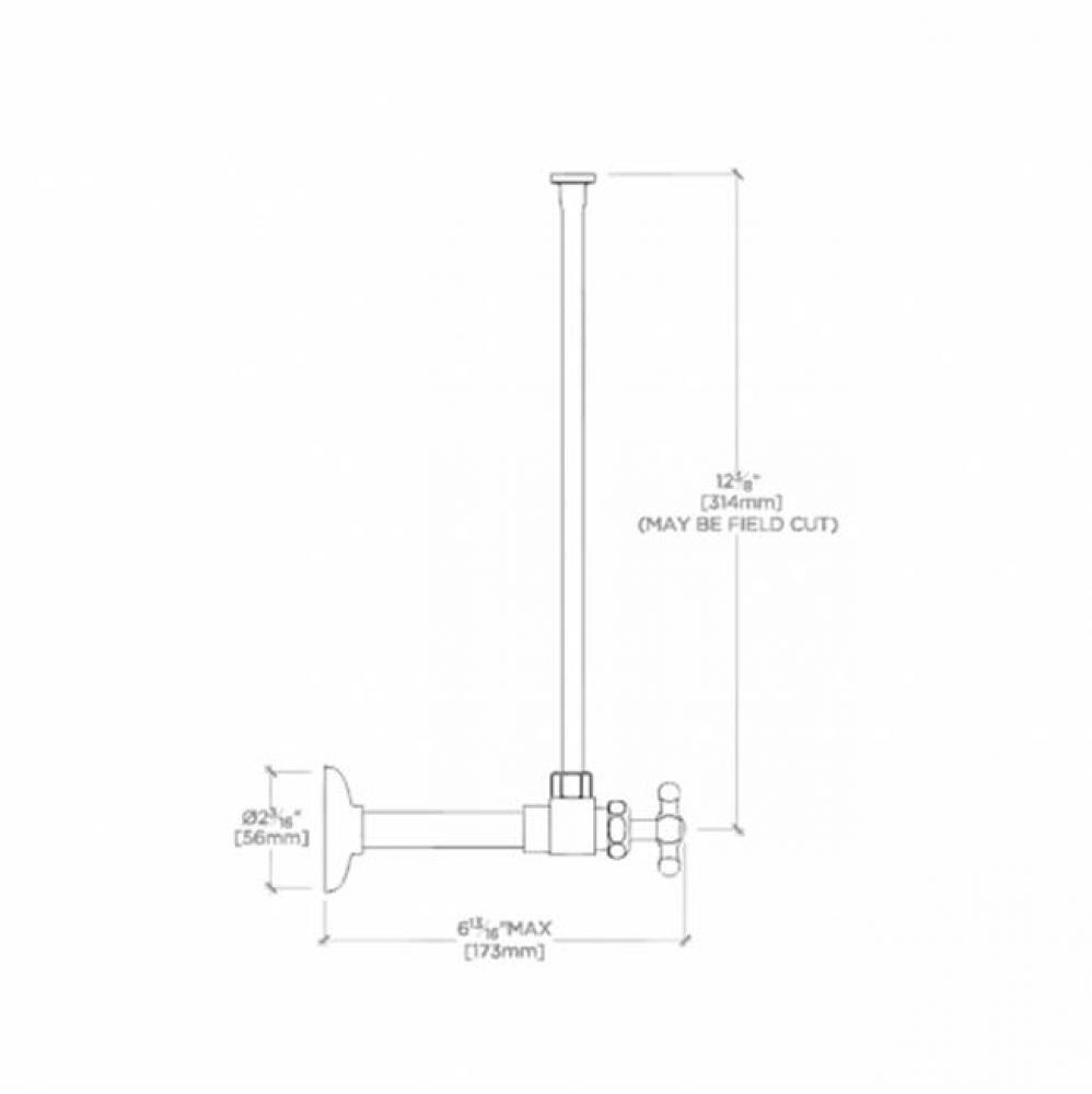 Universal Angle Watercloset Supply Kits 1/2'' IPS x 3/8'' O.D. Compression in