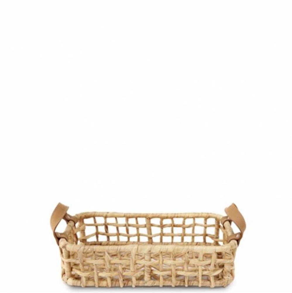 Hyacinth Small Rectangular Basket in Natural 16L x 9 1/4W x 4H