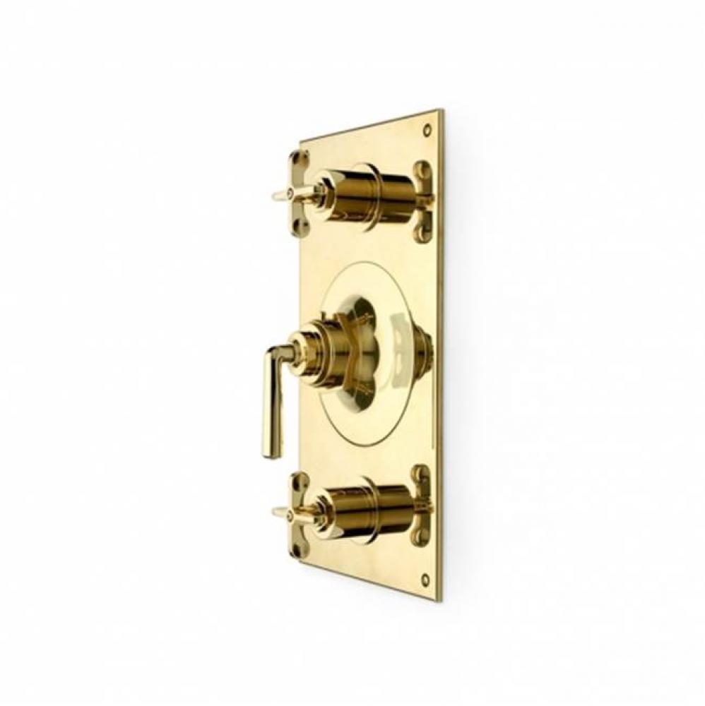 Henry Metal Lever Handle Thermostatic with Metal Cross Handle Shutoffs Trim in