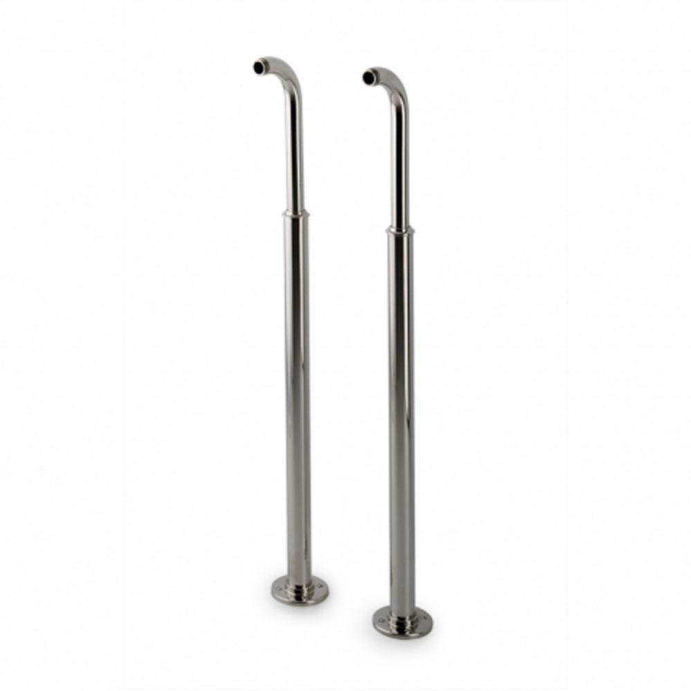 Universal Pair of 3 3/4 x 5 1/2 x 35 Floor Unions in Chrome