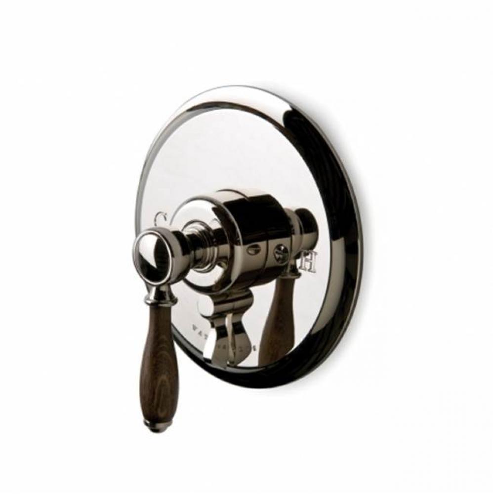 Easton Classic Pressure Balance with Diverter Trim with Oak Lever Handle in Antique
