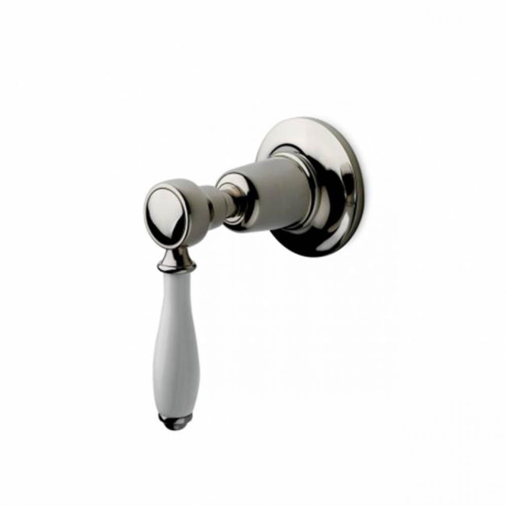 Easton Classic Volume Control Valve Trim with White Porcelain Lever Handle in