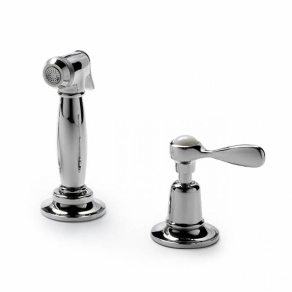 Easton Classic Spray, White Porcelain Lever Handle in Chrome Complies, 0.25%