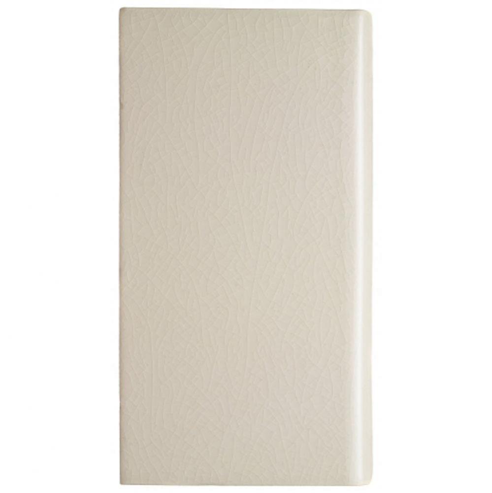 Architectonics Handmade Instock Field Tile 4 1/4 x 8 Bullnose Single (Long) in Mykonos Glossy Soli