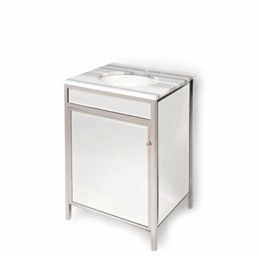Henry Single Vanity with Right Hinge in Nickel