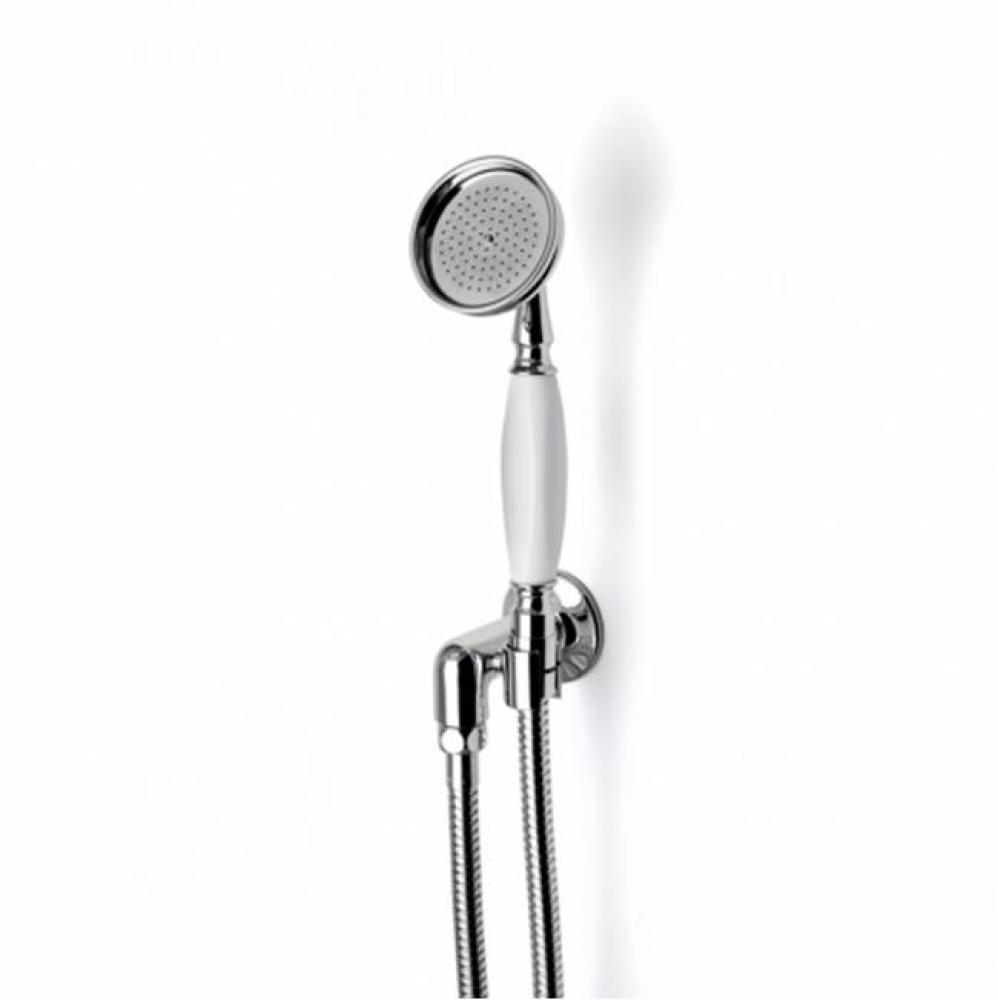 Highgate Handshower On Hook with White Handle in
