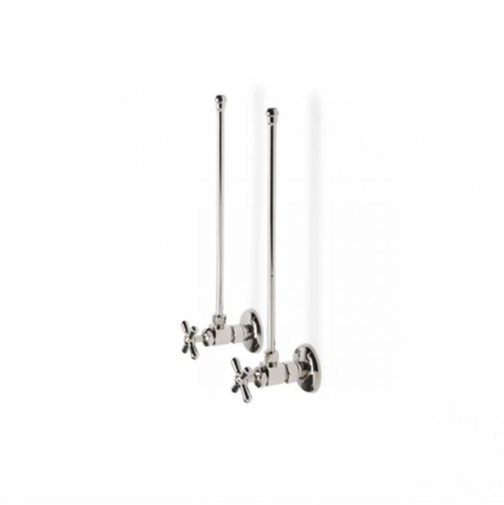 Universal Angle Faucet Supply Kits 1/2 Compression x 3/8 O.D. Compression in Unlacquered Brass Com