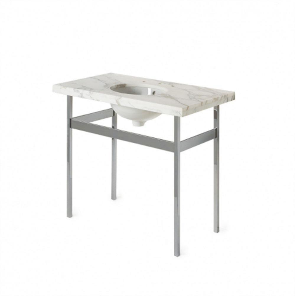 Opus Metal Square Four Leg Single Washstand 34 1/4'' x 17 1/4'' x