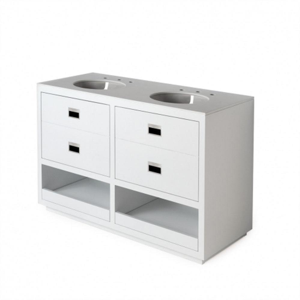 Opus Double Wood / Corian Vanity 52 1/2'' x 21'' x 34