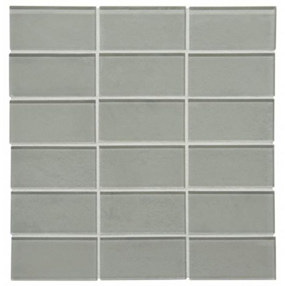 Optix Watercolors 2'' x 4'' Stacked Mosaic in Larkspur Matte