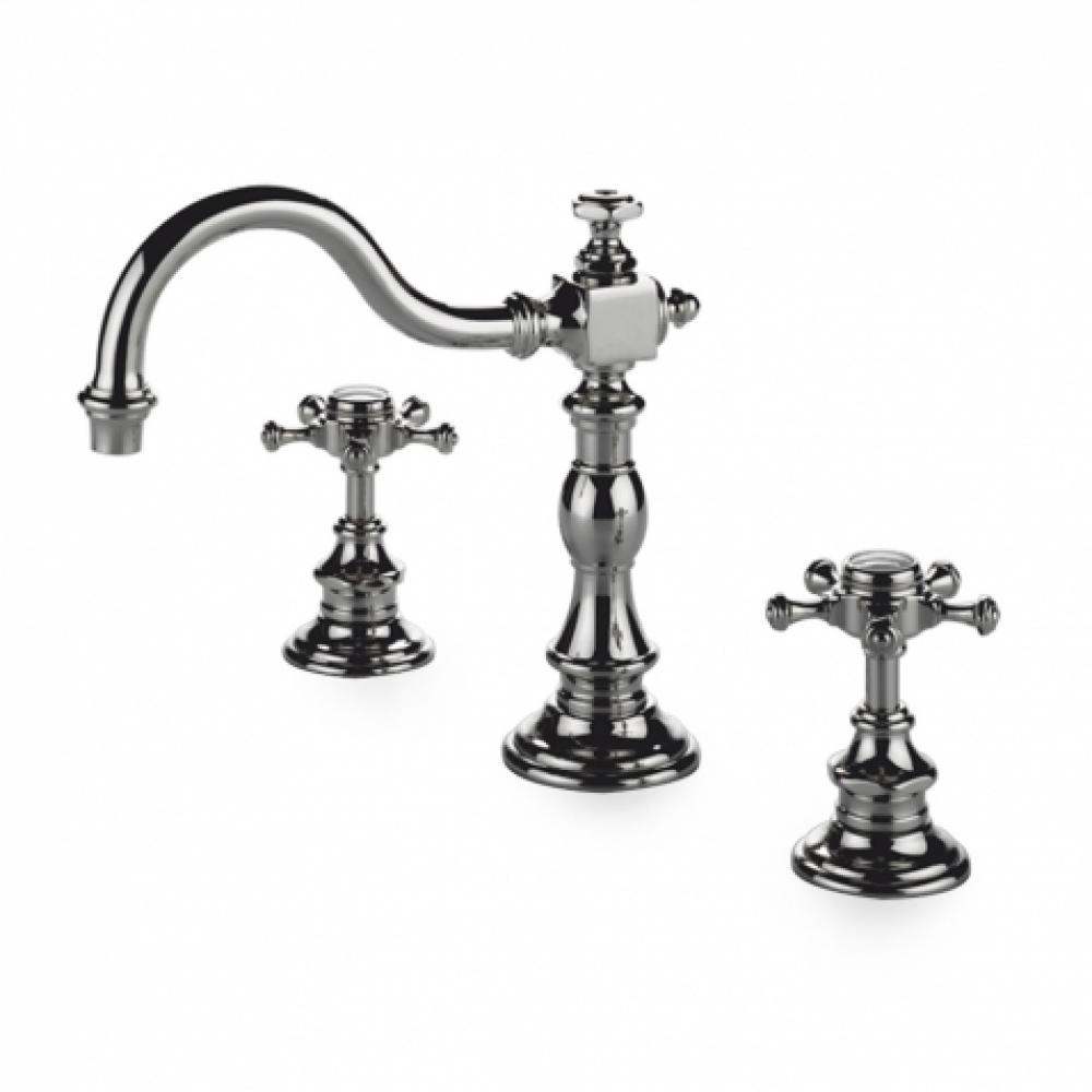 Julia Deck Mounted Marquee Lavatory Faucet with Metal Cross Handles in Chrome Complies with 0.25%