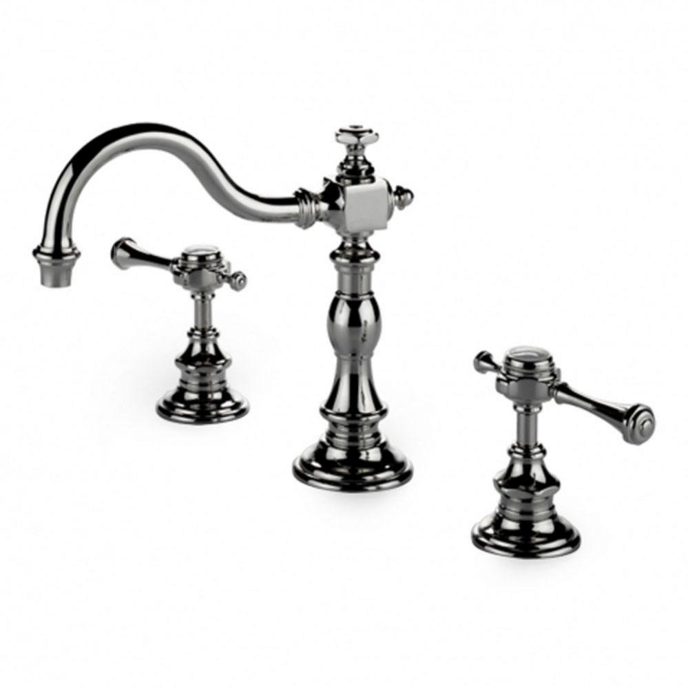 Julia Deck Mounted Marquee Lavatory Faucet with Metal Lever Handles in Chrome Complies with 0.25%