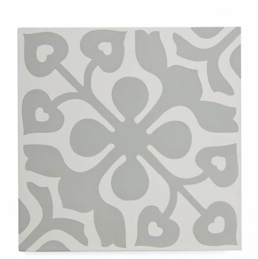 Promenade Decorative Field Tile Clover Wheel 4'' x 4'' Matte