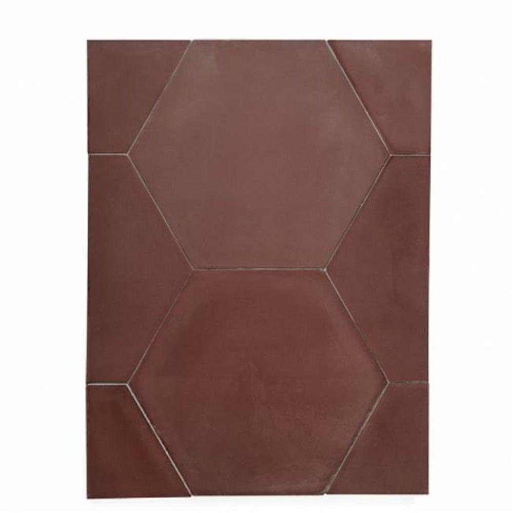Promenade Field Tile 8 x 8 Hex in Rust Matte