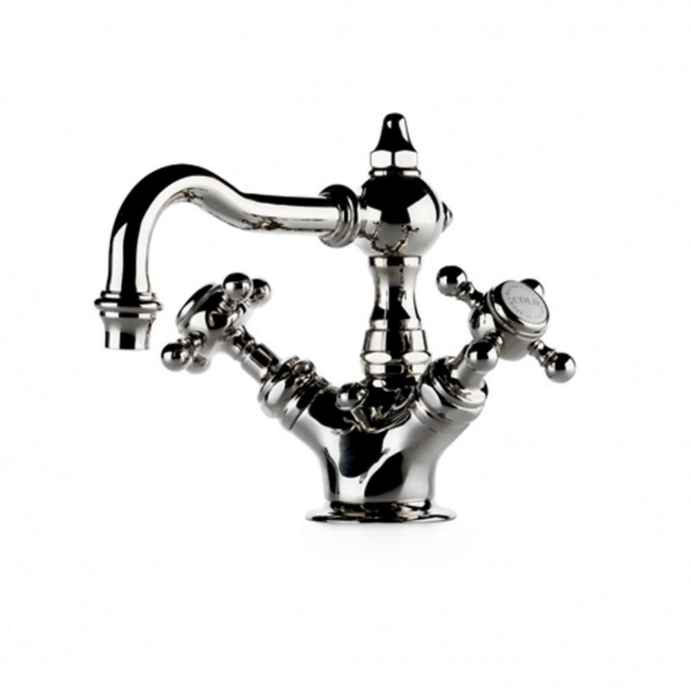 Julia High Profile One Hole Deck Mounted Lavatory Faucet with Metal Cross Handles in Chrome