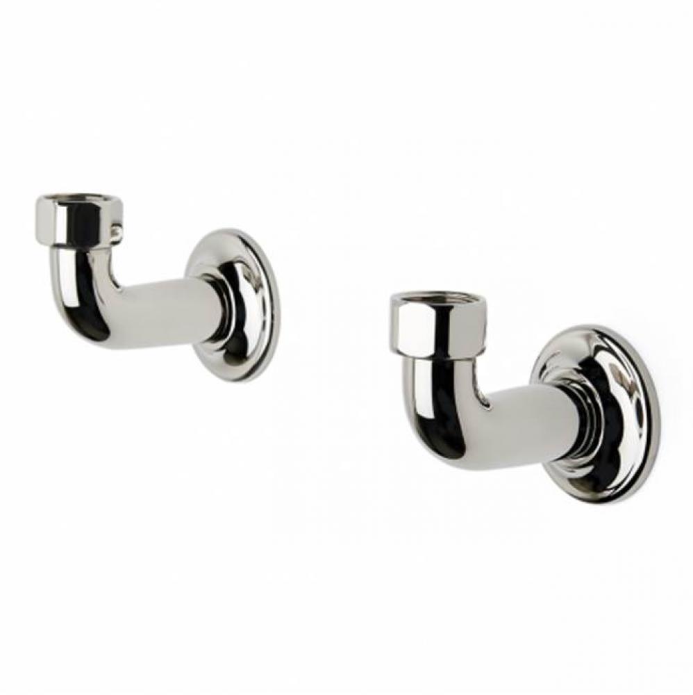 Easton Pair of 3 1/8'' Angled Wall Unions for Kitchen Faucets in Pewter Complies with