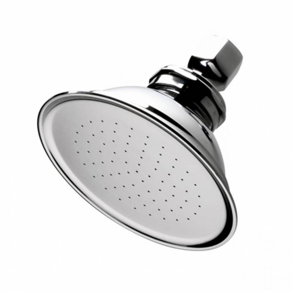 Universal 5 Shower Head with Fixed Spray in Unlacquered Brass, 2.5gpm