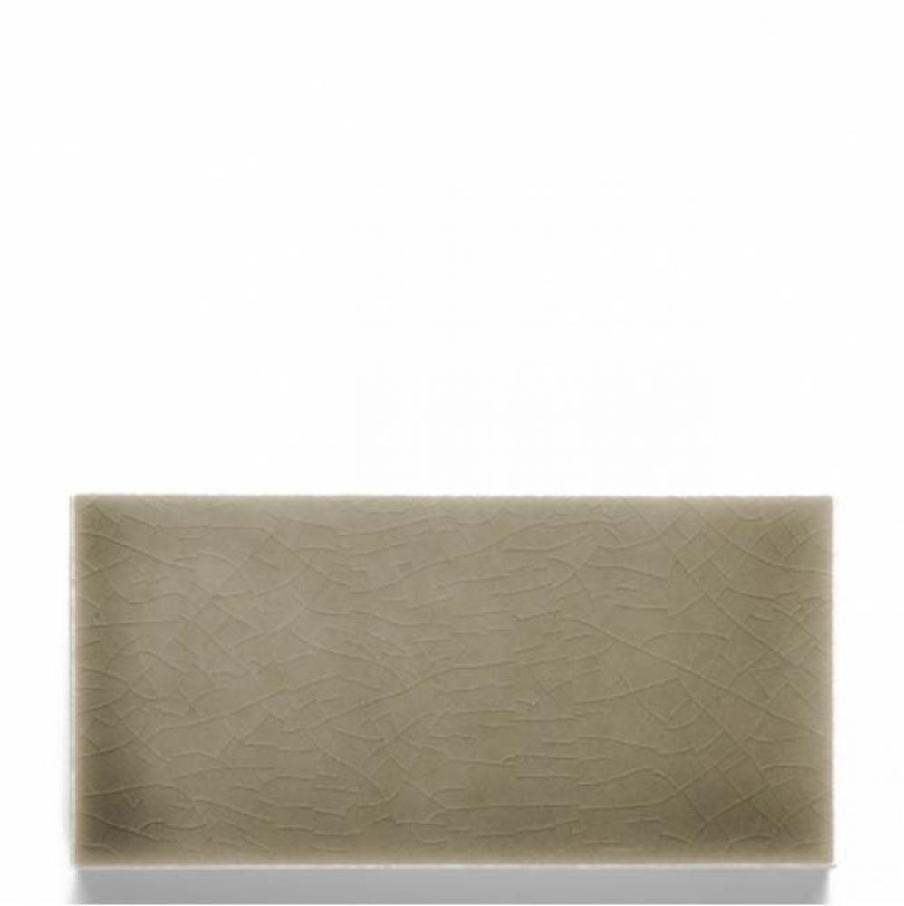 District Tile Bullnose Single Long 3'' x 6'' in Grasshopper Glossy