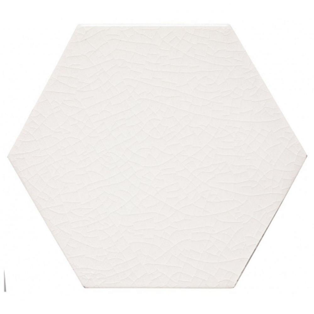Architectonics Handmade Field Tile 4 Hexagon in Nantucket White Glossy Solid