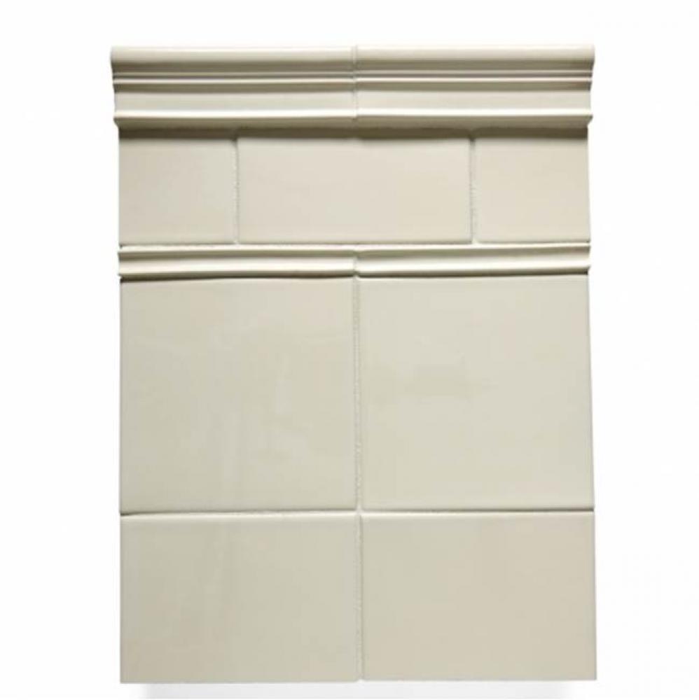 Cottage Normandy Rail 2'' x 6'' in Devonshire Cream Glossy