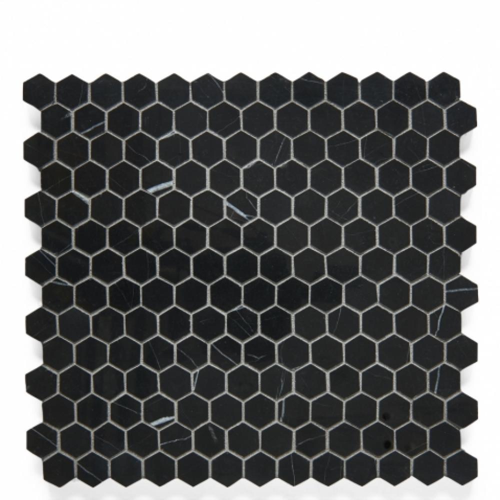 Studio Stone 2.5cm Hexagon Mosaic in White Thassos Polished