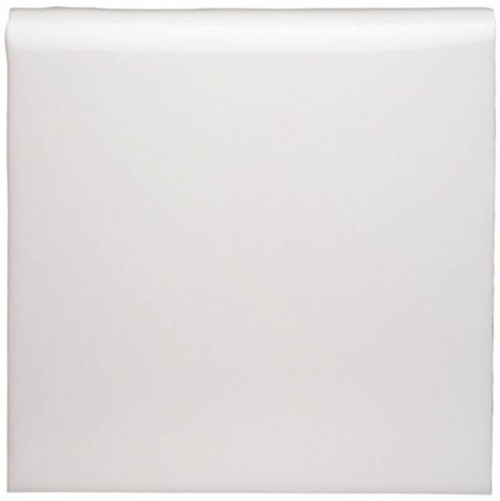 Cottage Field Tile 6 x 6 Bullnose Single in Devonshire Cream Glossy