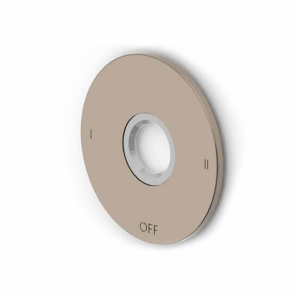Universal Two Way Diverter Valve Trim for Thermostatic with Roman Numerals in Antique