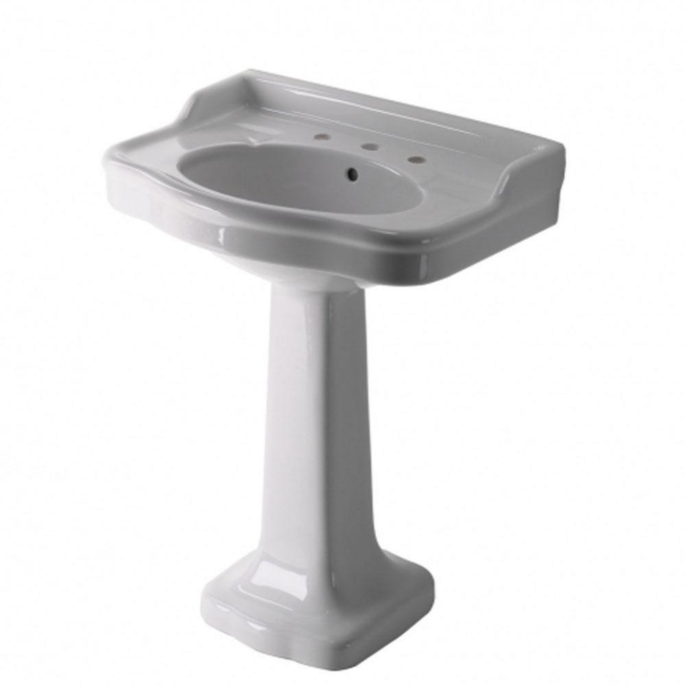 Palladio Vitreous China Pedestal Lavatory Sink 28 3/8'' x 21 3/16'' x 38