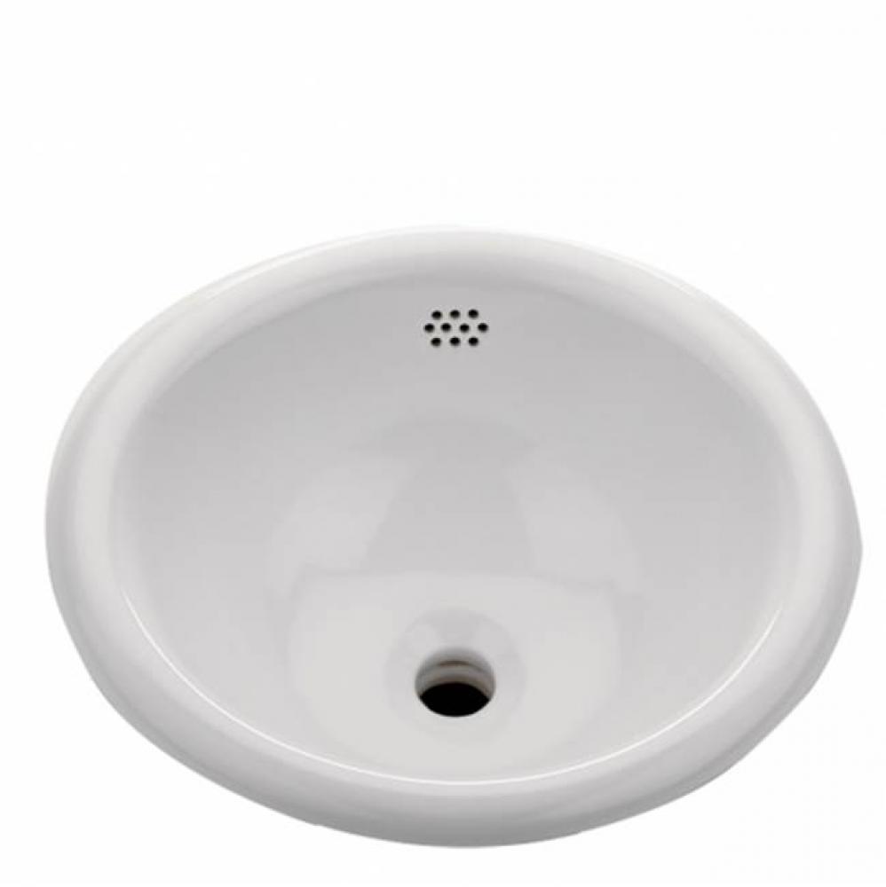 Manchester Drop In Round Vitreous China Lavatory Sink Double Glazed 13 1/4'' x 13