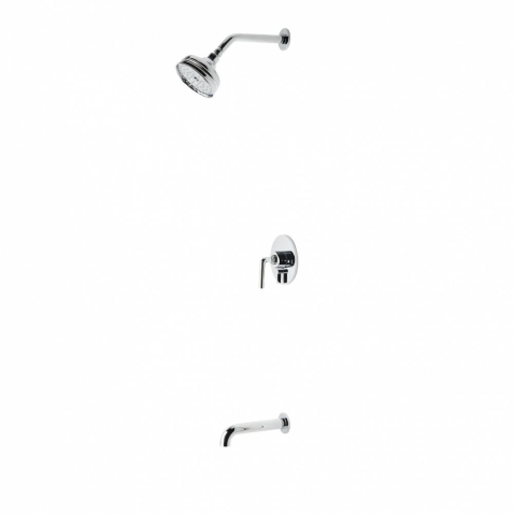 Flyte Pressure Balance Shower Package with 5'' Shower Rose and Tub Spout in