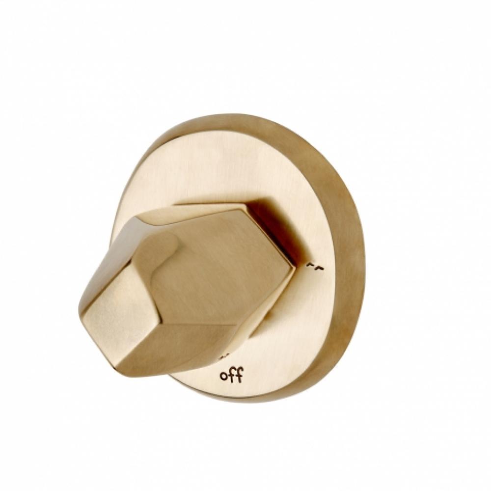 Isla Two Way Diverter Valve Trim for Thermostatic System with Metal Geode Handle in Chrome