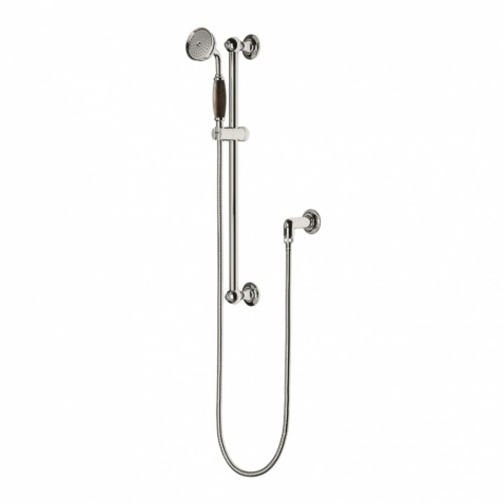 Easton Classic Handshower On Bar with Oak Handle in