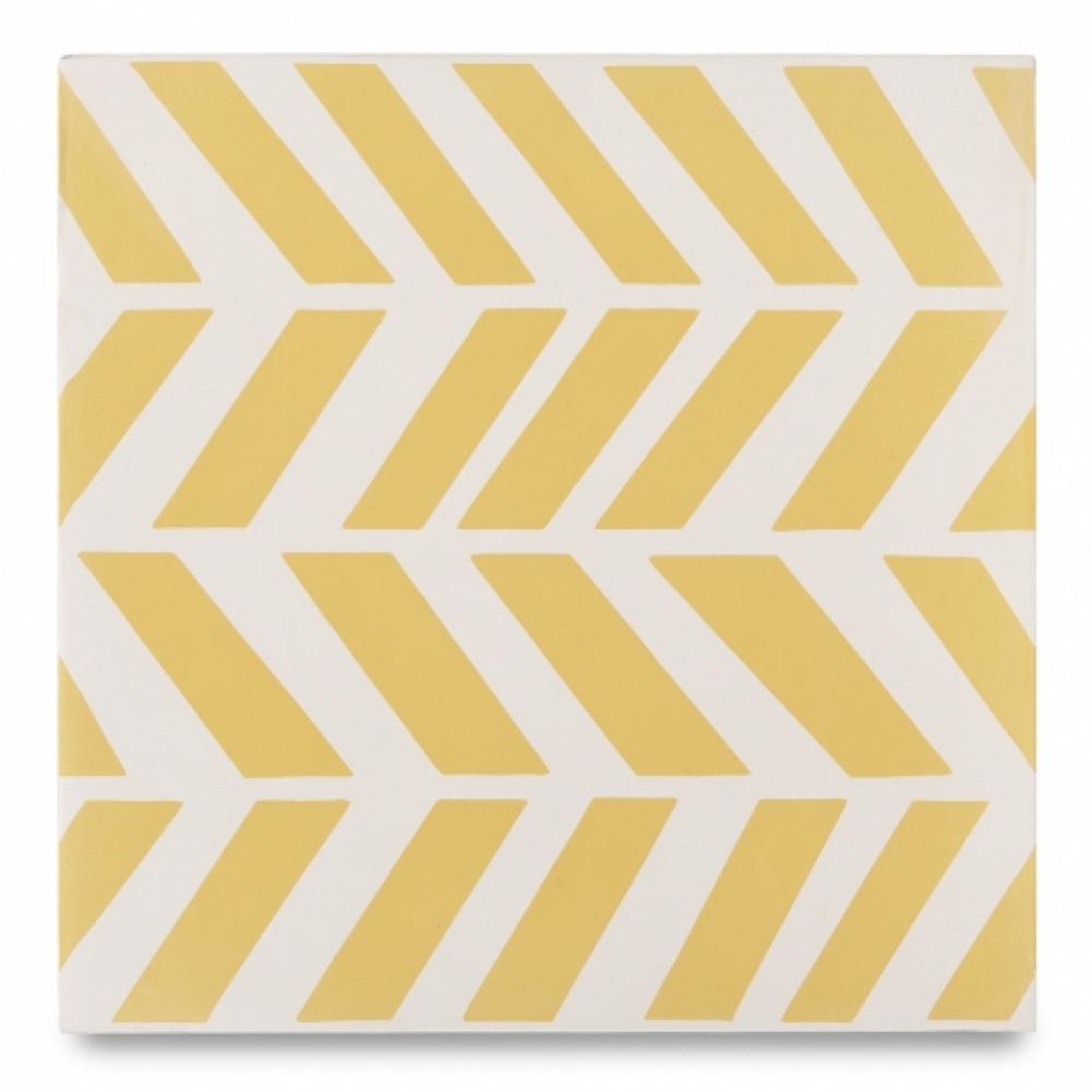 Promenade Decorative Field Tile West Point 12 x 12 in Canary / Salt Matte