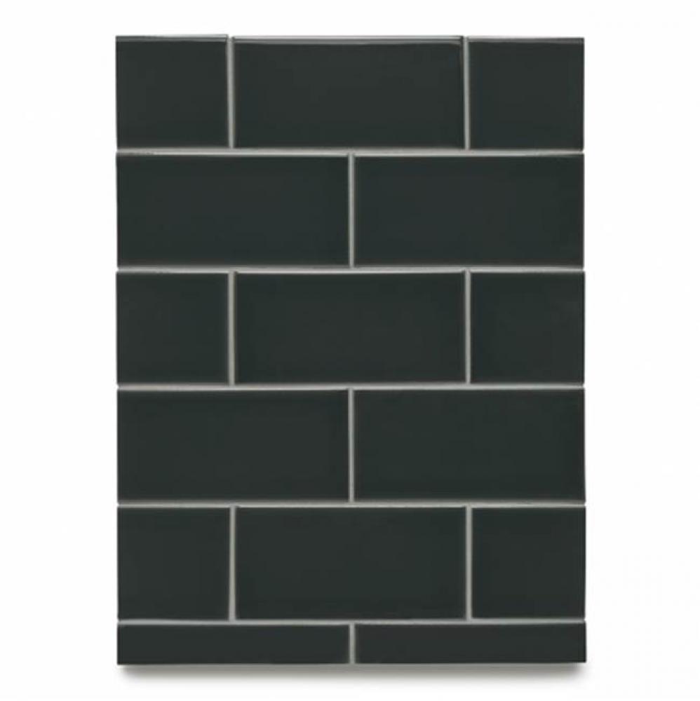 Cottage Field Tile 3 x 6 in Overcast Glossy Solid