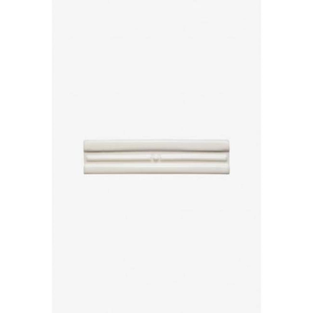 Archive Bar and Dot B Rail 1 1/2 x 6 V-Cap Stopend (Left) in Clear Glossy Crackle