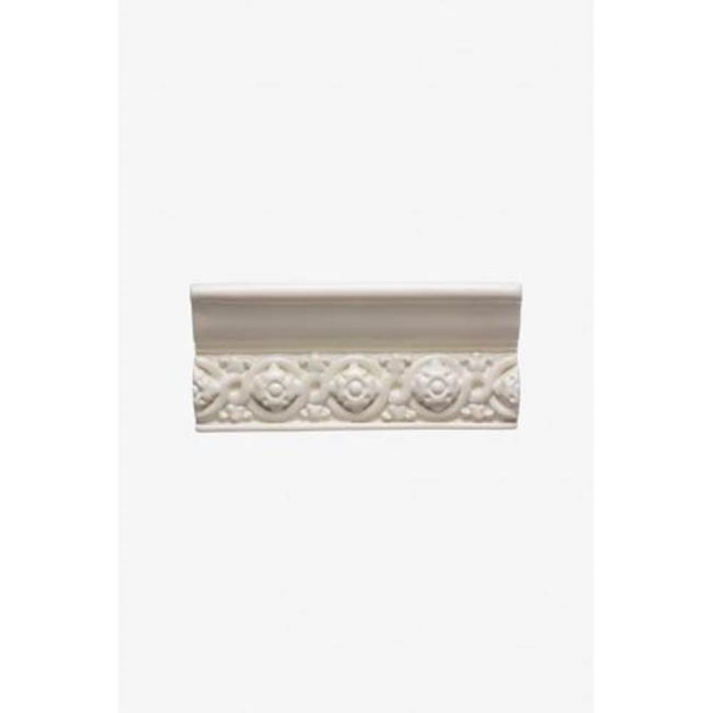 Archive Frieze A Rail 2 3/4 x 6 Standard Stopend (Right) in White Matte Solid