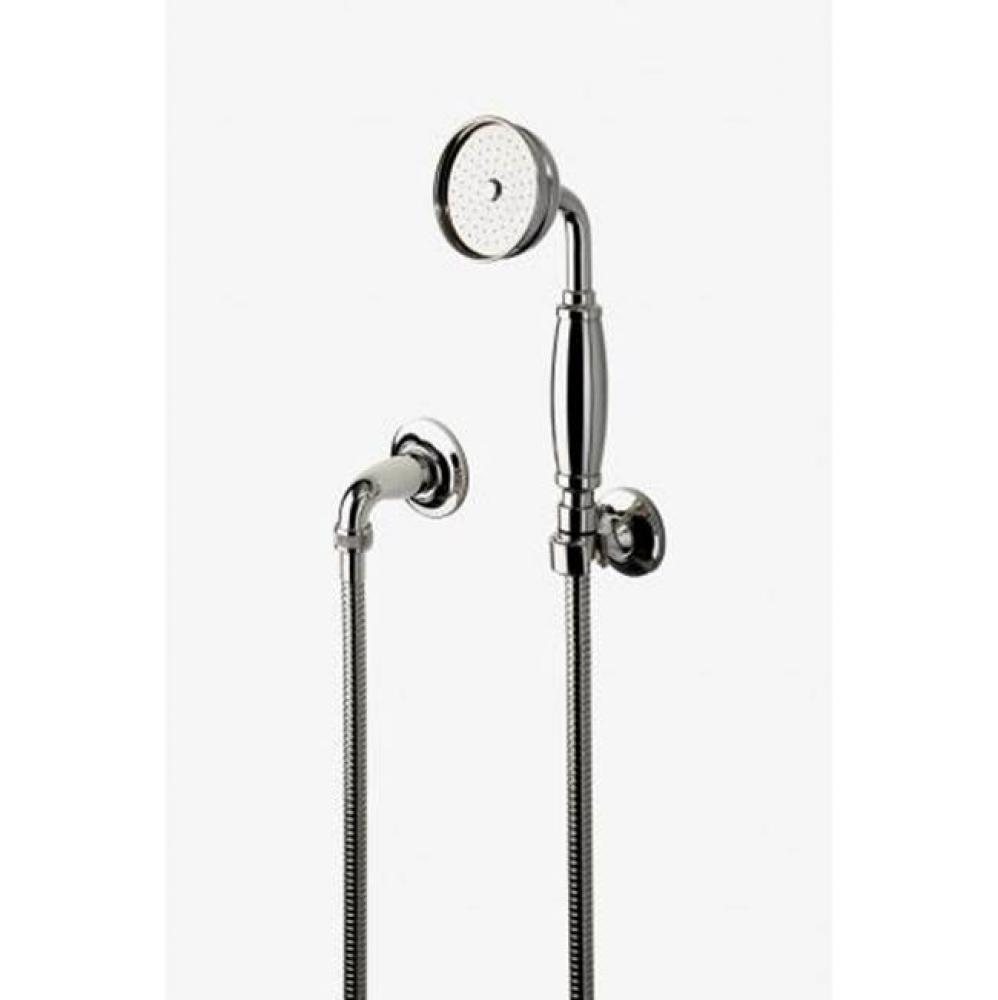 Easton Classic Handshower On Hook with Metal Handle in Unlacquered Brass, 1.75gpm