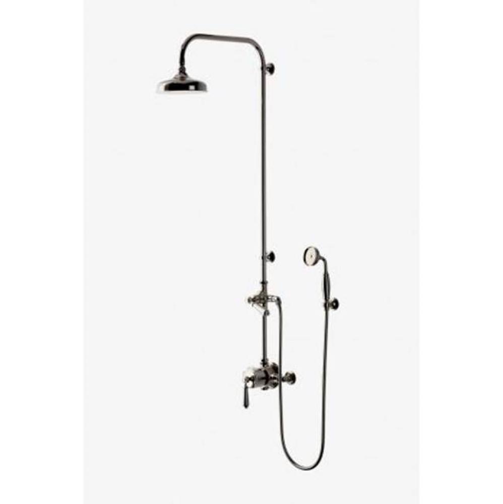 Easton Classic Exposed Thermostatic System with 8'' Shower Rose with Metal Lever