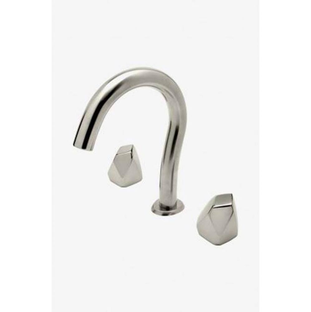 Isla Gooseneck Lavatory Faucet with Metal Geode Handles in Brass, 1.2gpm (4.5L/min)
