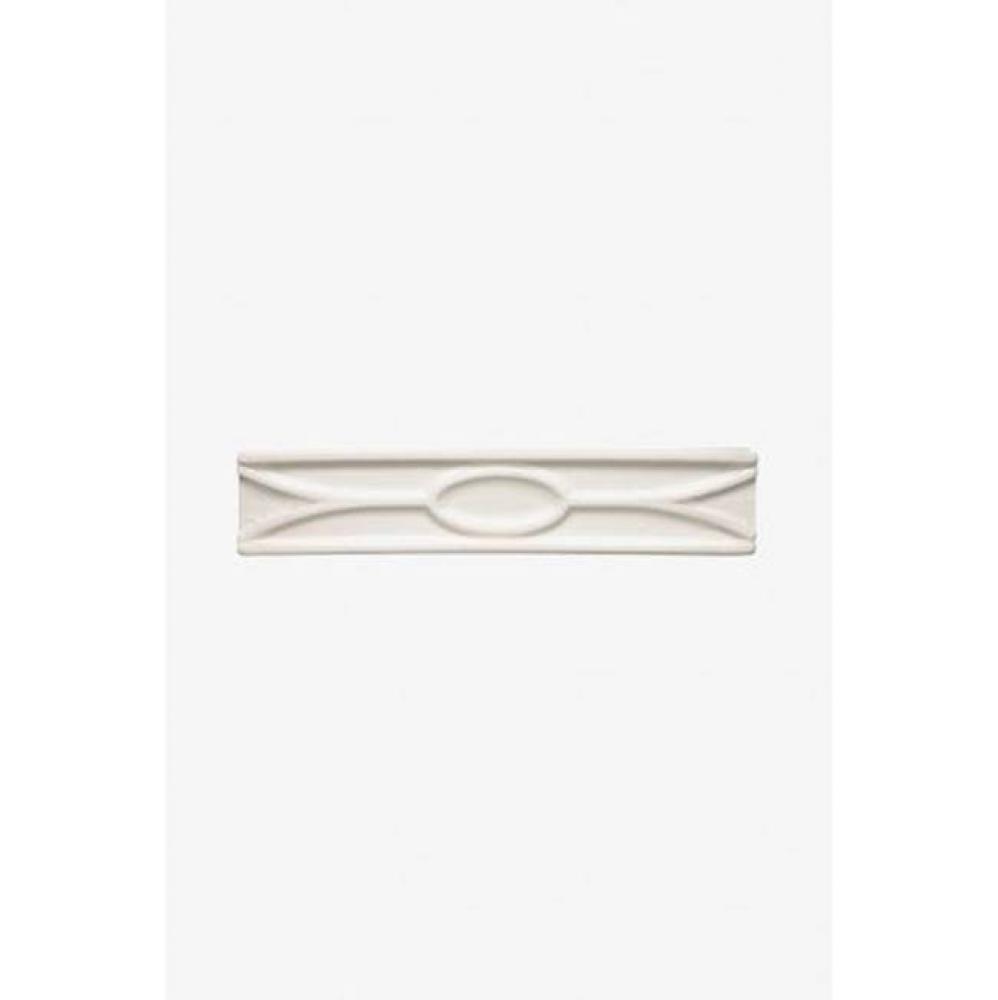 Architectonics Handmade Chinoiserie Ovalette Border Downturn in Peacock Glossy Crackle