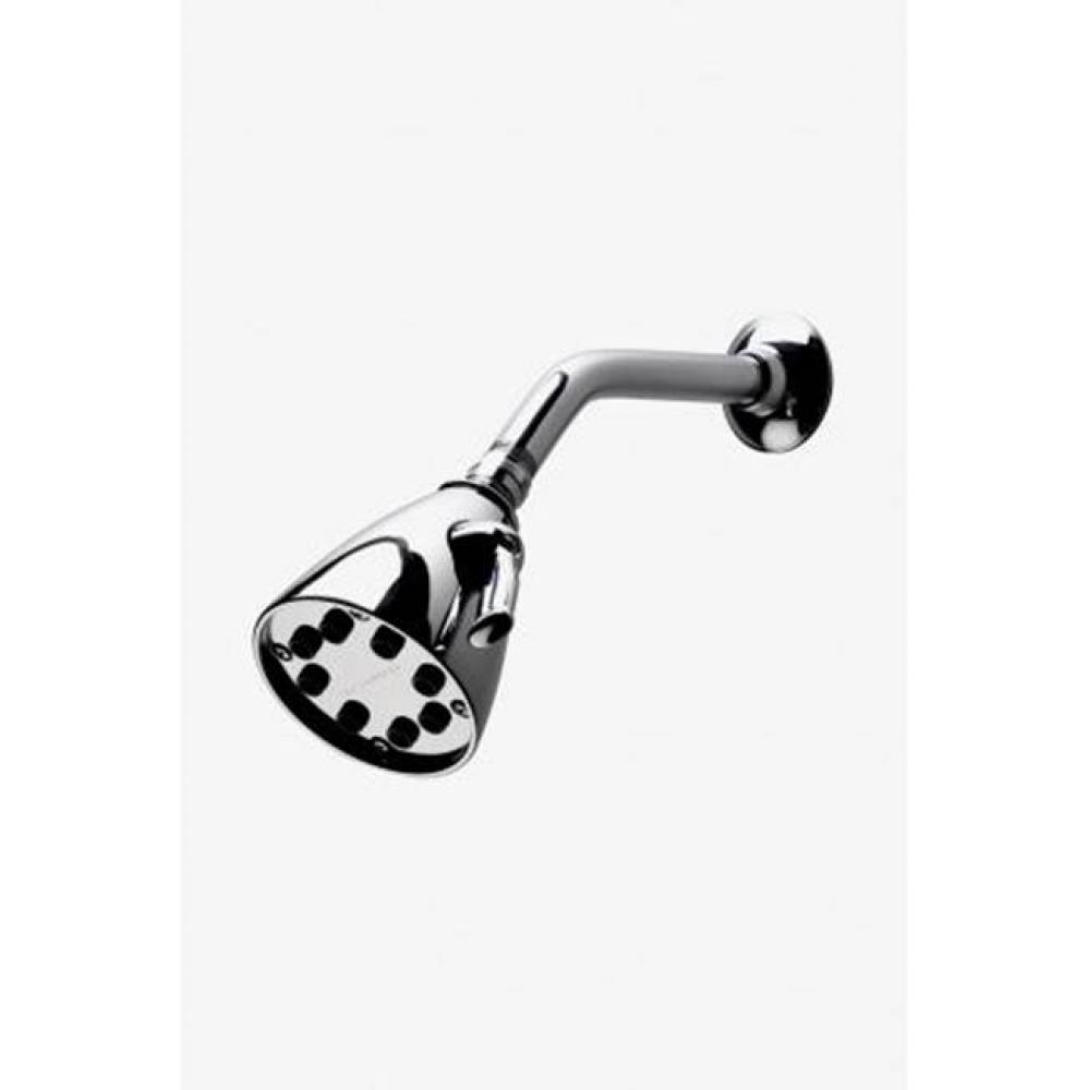 Universal 3 1/2 Shower Head, Arm and Flange with Adjustable Spray in Burnished Nickel, 1.75gpm