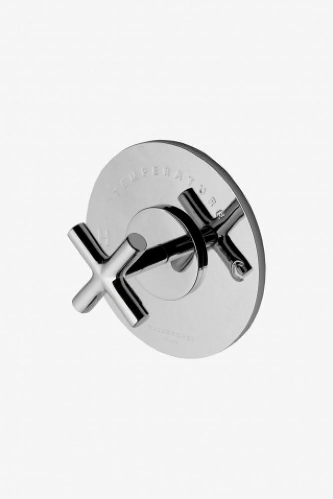 COMMERCIAL ONLY Flyte Thermostatic Control Valve Trim with Metal Cross Handle in Burnished