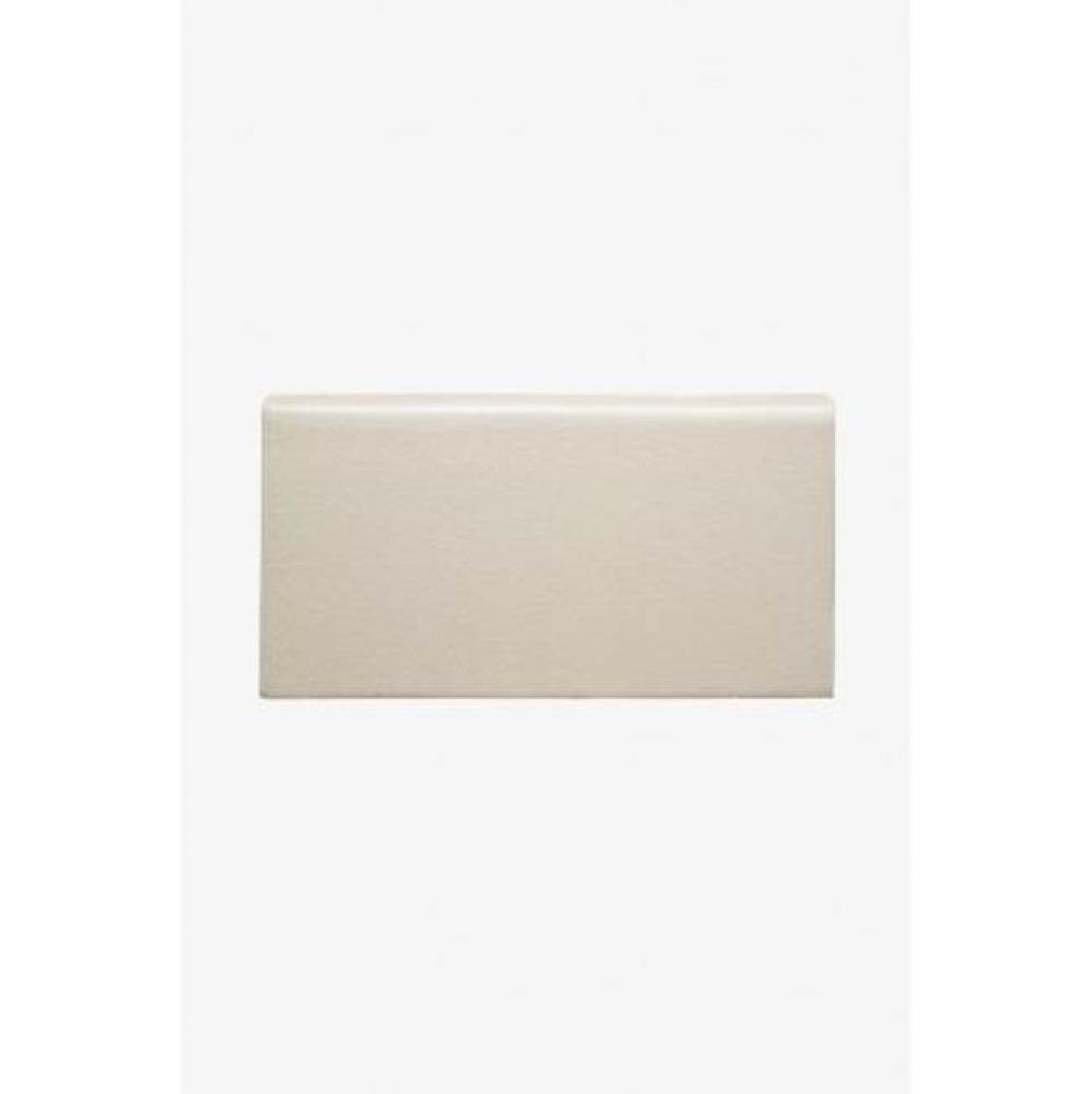Architectonics Handmade Field Tile 4 1/4 x 8 Bullnose Single (Long) in Blackout  Matte Solid