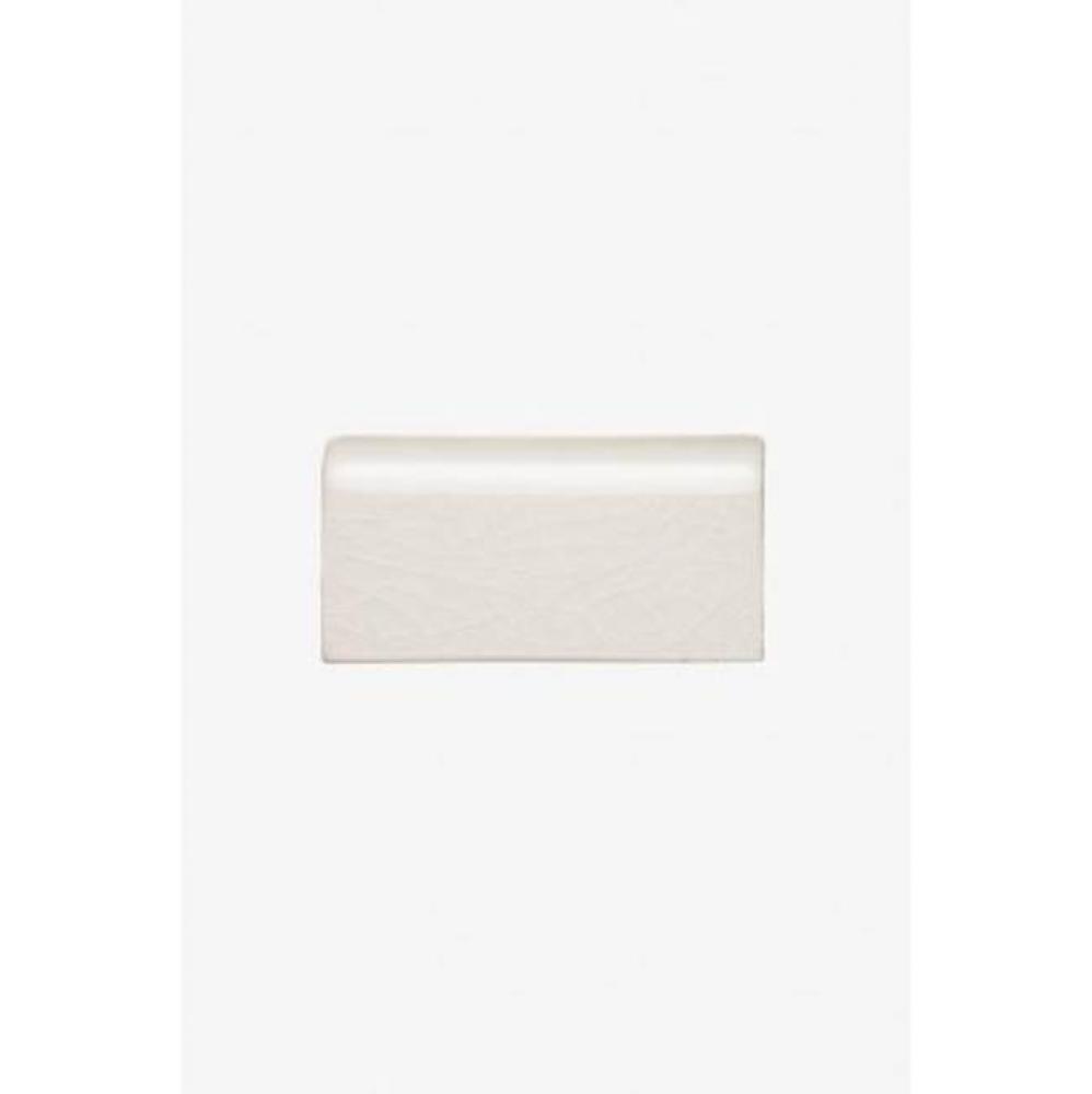 Architectonics Handmade Field Tile 1 1/2 x 3 Bullnose Single (Short) in Faux Clear  Glossy Solid