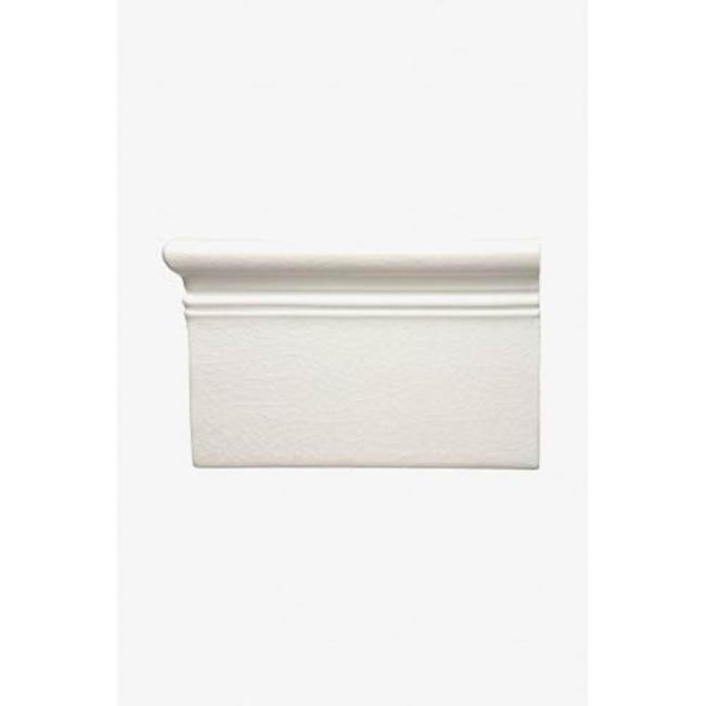 Architectonics Handmade Chinoiserie Standard Base 4 1/2 x 6 Stopend (Left) in Apollo Glossy Solid