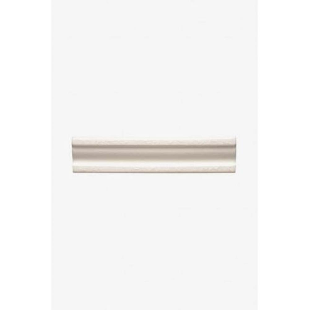 Architectonics Handmade Universal Scotia Rail 1 3/8 x 6 Stopend (Left) in Chalk  Glossy Solid